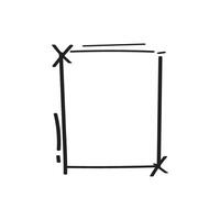 Hand drawn border line on white background vector