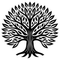 illustration of oak tree, banyan tree, maple tree, suatable for logo and etc vector