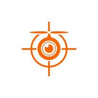 a logo for a camera that is in the center of a target vector