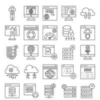 Web Hosting icon pack set vector