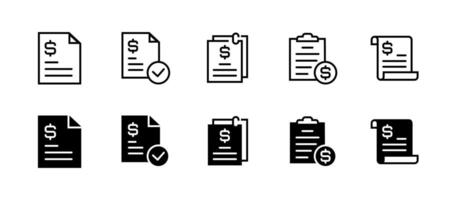 Payment bill document icon design for invoice contract, tax, and credit file paper illustration vector
