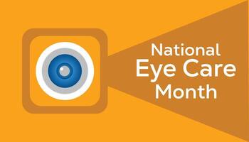 ilustración en el tema de nacional ojo cuidado mes observado cada año durante enero.banner, día festivo, póster, tarjeta y antecedentes diseño. vector