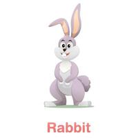 Rabbit cartoon icon. Illustration for web and mobile design. vector