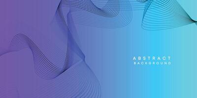 Abstract sky blue-purple digital future technology geometric flowing line background. Pink-blue gradient smooth wave lines web banner background for cover, flyer, card, header, poster, website vector