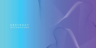 Abstract sky blue-purple digital future technology geometric flowing line background. Pink-blue gradient smooth wave lines web banner background for cover, flyer, card, header, poster, website vector