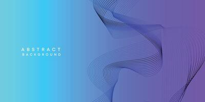 Abstract sky blue-purple digital future technology geometric flowing line background. Pink-blue gradient smooth wave lines web banner background for cover, flyer, card, header, poster, website vector