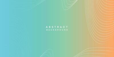 Abstract orange-sky blue digital future technology geometric flowing line background. Teal, Ocean, red gradient smooth wave lines web banner background for cover, flyer, header, poster, website vector