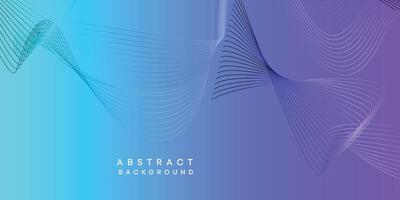 Abstract sky blue-purple digital future technology geometric flowing line background. Pink-blue gradient smooth wave lines web banner background for cover, flyer, card, header, poster, website vector