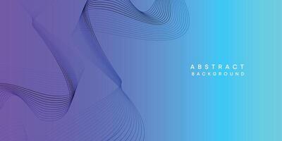 Abstract sky blue-purple digital future technology geometric flowing line background. Pink-blue gradient smooth wave lines web banner background for cover, flyer, card, header, poster, website vector