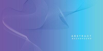 Abstract sky blue-purple digital future technology geometric flowing line background. Pink-blue gradient smooth wave lines web banner background for cover, flyer, card, header, poster, website vector
