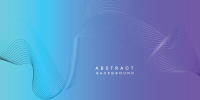 Abstract sky blue-purple digital future technology geometric flowing line background. Pink-blue gradient smooth wave lines web banner background for cover, flyer, card, header, poster, website vector