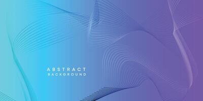 Abstract sky blue-purple digital future technology geometric flowing line background. Pink-blue gradient smooth wave lines web banner background for cover, flyer, card, header, poster, website vector