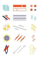 Abstract geometric shape element bundle vector