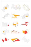 Abstract wireframe geometric shape element bundle vector