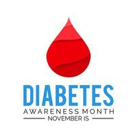 illustration on the theme of National Diabetes Month is observed every year in during November. vector