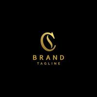 Black Coffee Bean Inside Letter C Logo Design. Initial Letter C With Coffee Beans in the Negative Space Logo Design. vector
