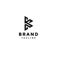 Ornamental Line K Letter Logo Design. Continuous Lines Form the Letter KS Logo Design. vector