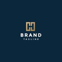 Simple Elegant Initial Letter CH Logo Design. Two Letters C Form the Letter H Logo Design. vector
