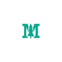 a green and white logo with a tree in the middle vector