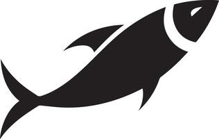Fish silhouette in line art style. Fish by hand drawing. Fish tattoo on white background. Black and white fish on white background. Marine animal illustration. Marine life animal. vector
