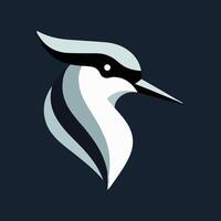 A sleek and modern logo design featuring a stylized lapwing bird head, rendered in a flat minimal style. Bird Head Logo Design. Bird Face Logo. Bird Head Logo. Logo Design. vector