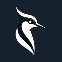 A sleek and modern logo design featuring a stylized lapwing bird head, rendered in a flat minimal style. Bird Head Logo Design. Bird Face Logo. Bird Head Logo. Logo Design. vector