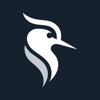 A sleek and modern logo design featuring a stylized lapwing bird head, rendered in a flat minimal style. Bird Head Logo Design. Bird Face Logo. Bird Head Logo. Logo Design. vector