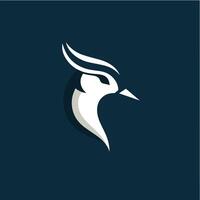 A sleek and modern logo design featuring a stylized lapwing bird head, rendered in a flat minimal style. Bird Head Logo Design. Bird Face Logo. Bird Head Logo. Logo Design. vector