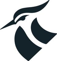 A sleek and modern logo design featuring a stylized lapwing bird head, rendered in a flat minimal style. Bird Head Logo Design. Bird Face Logo. Bird Head Logo. Logo Design. vector
