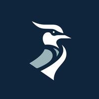A sleek and modern logo design featuring a stylized lapwing bird head, rendered in a flat minimal style. Bird Head Logo Design. Bird Face Logo. Bird Head Logo. Logo Design. vector