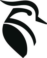 A sleek and modern logo design featuring a stylized lapwing bird head, rendered in a flat minimal style. Bird Head Logo Design. Bird Face Logo. Bird Head Logo. Logo Design. vector