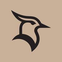 A sleek and modern logo design featuring a stylized lapwing bird head, rendered in a flat minimal style. Bird Head Logo Design. Bird Face Logo. Bird Head Logo. Logo Design. vector