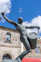 TRURO, CORNWALL, UK, MAY 6. View of the Drummer statue in Truro, Cornwall on May 6, 2024 photo
