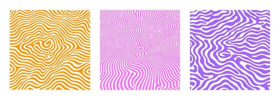 Groovy psychedelic Y2K style swirl background flat style design illustration. vector