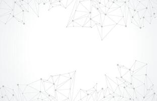 Polygonal background, connect lines and dots , technology design, science background vector