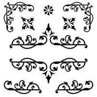 Decorative design elements. Ornamental border collection vector