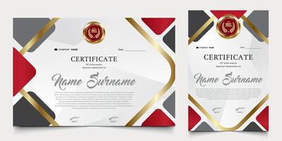 certificate with modern background. graduation design elements, best employees and others. vector