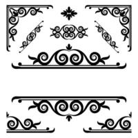 Decorative design elements. Ornamental border collection vector