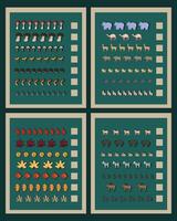 Mathematical tasks for preschool children. Teaching a child to count. vector