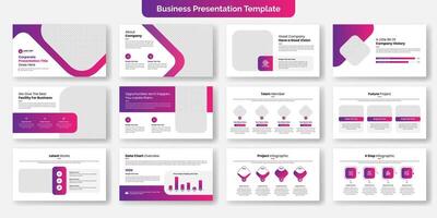Creative business presentation slides template design. Use for modern presentation background, brochure design, website slider, landing page, annual report, company profile vector