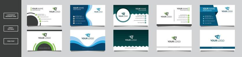 modern business card design with color variation vector