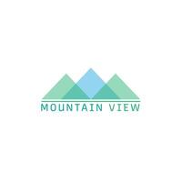 mountain view logo design , nature element logo design template vector
