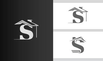 letter S roof logo design Free vector