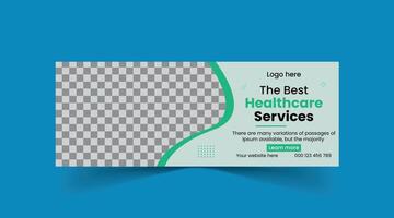 Medical Health Care Center Web Banner Design Template vector