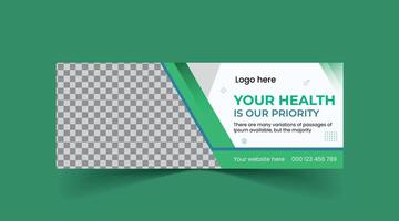 Medical Health Care Center Web Banner Design Template vector