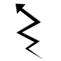 Hand Drawn doodle emphasis arrow icon. graphic illustration vector
