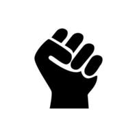 Fist bump icon in black color vector