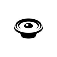 speaker sound system icon design with creative concept premium vector