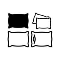 4 pillows in 3 different style vector