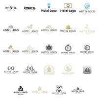 Hotel building set collection vector